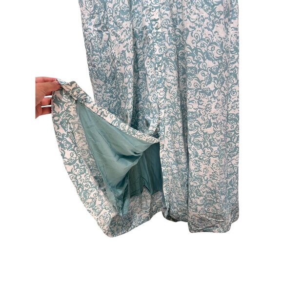 Anthropologie The Irene Linen Long Shirt Dress XXS Puff Sleeve Dainty Prairie - Picture 9 of 16